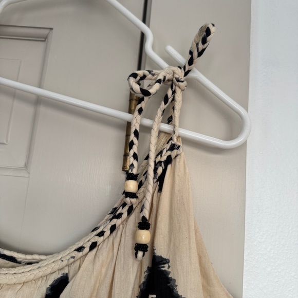 Zara asymmetrical one shoulder braided tie ikat maxi dress M - Picture 9 of 14